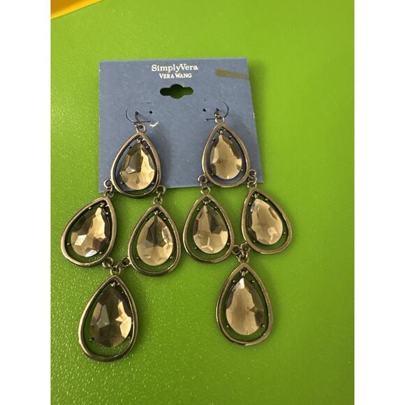 Simply Vera Vera Wang Jewelry - Simply Vera Wang Chandelier Earrings Silver Costume Jewelry Glam Holiday